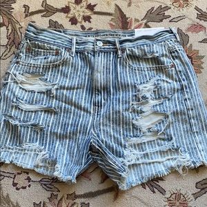 American eagle denim distressed shorts